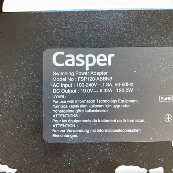 Casper Nirvana One A500 - Güç Adaptörü 19 V - 6.32A - 120 Watt - FSP120-ABBN3